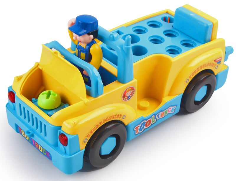 كول تويز مجموعة شاحنة الأدوات من CoolToys مع مثقاب كهربائي وملحقات للأدوات | شاحنة ألعاب بناء للعب التخيلي للأطفال | لعبة تعليمية تعزز مهارات العلوم والتكنولوجيا والهندسة والرياضيات (STEM) وتدعم اللعب القائم على تقمص الأدوار - Image 3